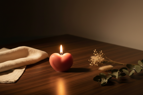 Amber Kissed Heart LUKELOLA-CANDLES